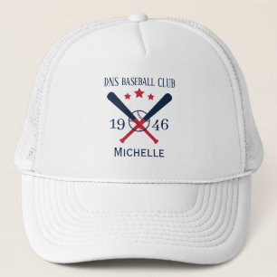 Gorra De Camionero Nombre de Club de béisbol Personalizado Clásico