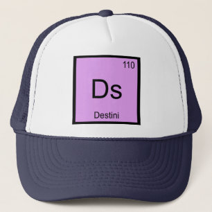 Gorra De Camionero Nombre de Destini Química Elemento Tabla Periódica