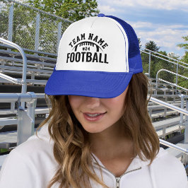 Gorra De Camionero Nombre de equipo de fútbol personalizado número az