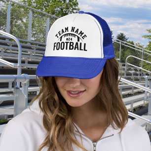 Gorra De Camionero Nombre de equipo de fútbol personalizado número az