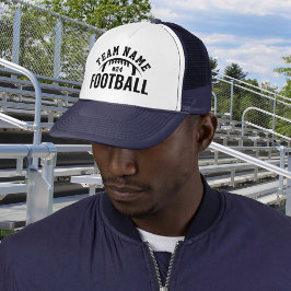 Gorra De Camionero Nombre de equipo de fútbol personalizado número az