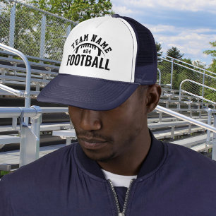 Gorra De Camionero Nombre de equipo de fútbol personalizado número az