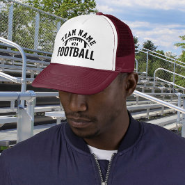 Gorra De Camionero Nombre de equipo de fútbol personalizado número gr
