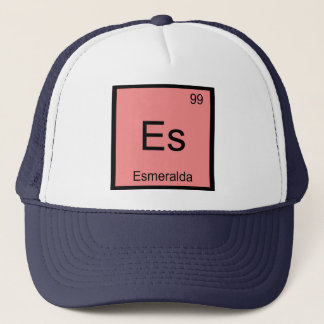 Gorra De Camionero Nombre de Esmeralda Elemento Químico Tabla Periódi