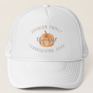 Gorra De Camionero Nombre de Familia Personalizado Agradecido Gingham