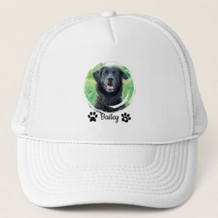 Gorra De Camionero Nombre de la foto del Mascota moderno simple