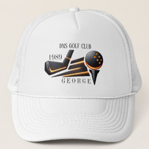Gorra De Camionero Nombre de Palo de Golf Personalizado Clásico