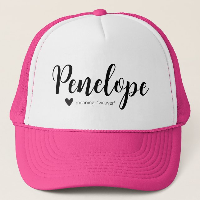 Gorra De Camionero Nombre de Penélope significa Chicas Ropa Personali (Anverso)