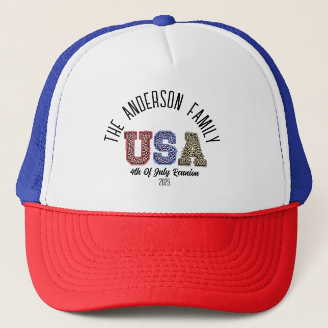 Gorra De Camionero Nombre de Reunión Personalizada de la Impresión de (Anverso)