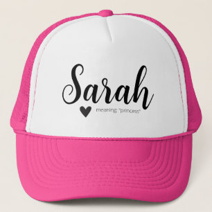 Gorra De Camionero Nombre de Sarah Significa Chicas mínimos de escrit