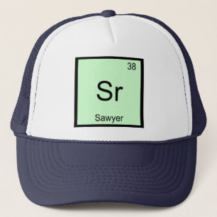 Gorra De Camionero Nombre de Sawyer Elemento Químico Tabla Periódica