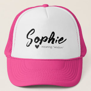 Gorra De Camionero Nombre de Sophie Revelar Significado Minimal Texto
