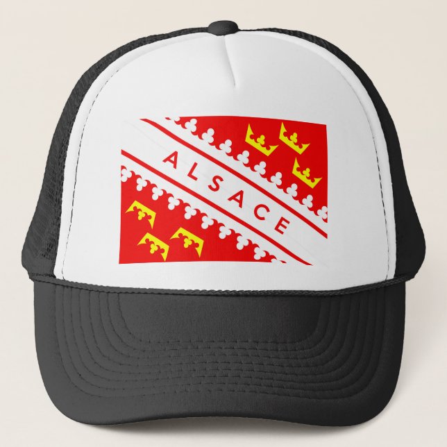Gorra De Camionero nombre de texto de la bandera del país de alsacia  (Anverso)