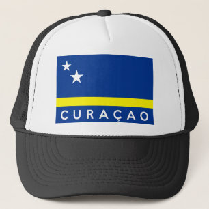 Gorra De Camionero nombre de texto del país de la bandera de curacao