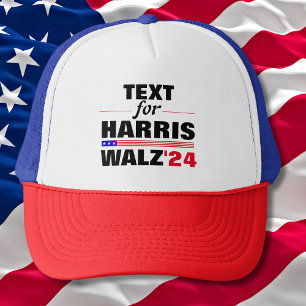 Gorra De Camionero Nombre de texto personalizado para las elecciones