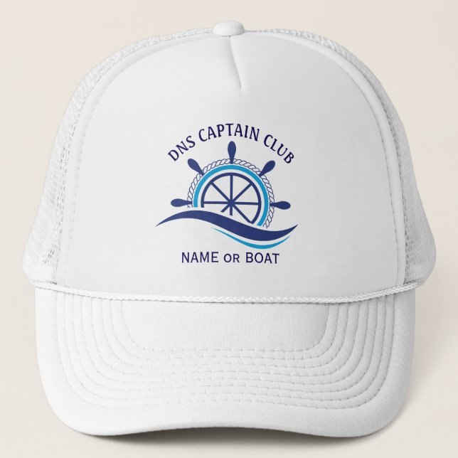 Gorra De Camionero Nombre del barco capitán  (Anverso)