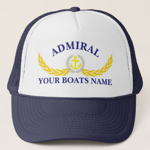 Gorra De Camionero Nombre del barco personalizado capitanes de motivo