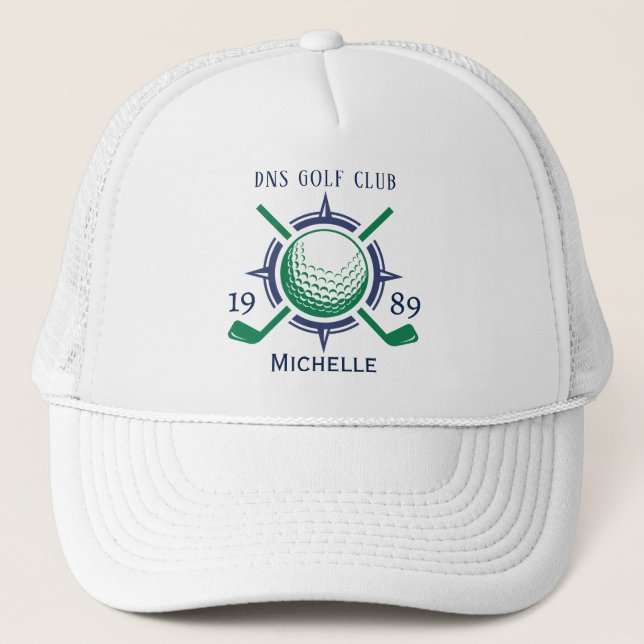 Gorra De Camionero Nombre del club de golf personalizado (Anverso)