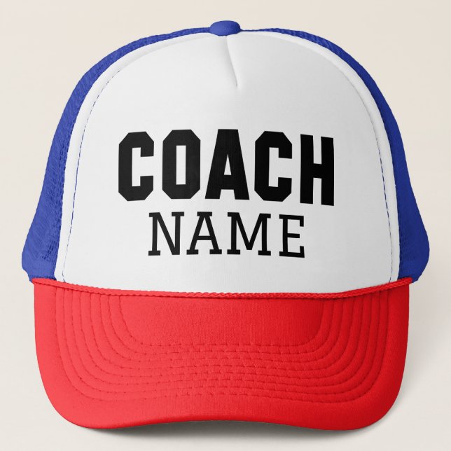 Gorra De Camionero Nombre del entrenador (Anverso)