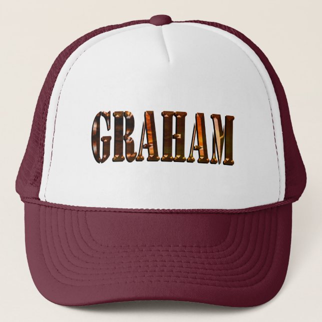 Gorra De Camionero Nombre del naranja Sunset Graham (Anverso)