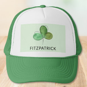 Gorra De Camionero Nombre del patrimonio irlandés del trébol verde