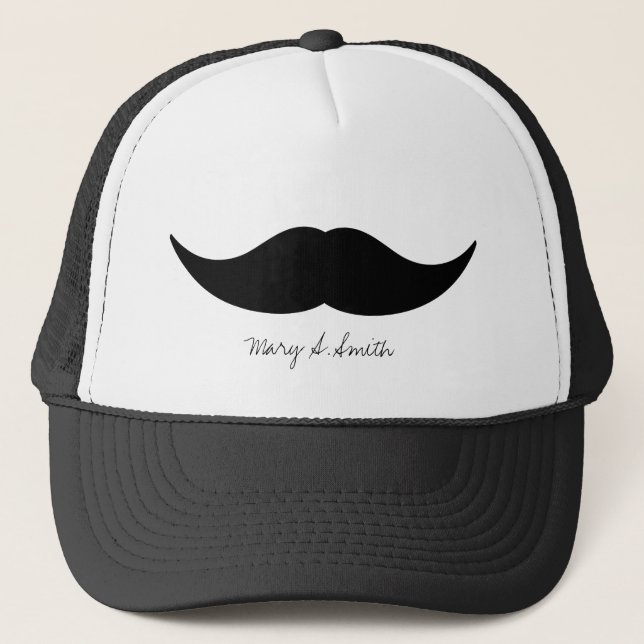 Gorra De Camionero Nombre del personalizado del bigote (Anverso)