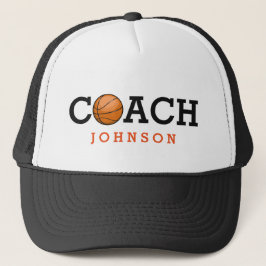 Gorra De Camionero Nombre del personalizado del entrenador de béisbol