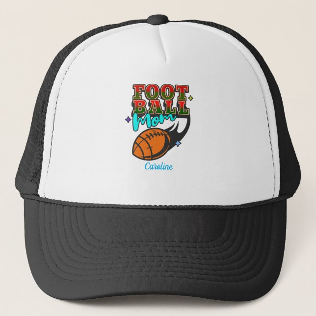 Gorra De Camionero Nombre editable de FOOTBALL MOM (Anverso)