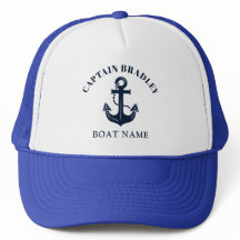 Nombre elegante de barco marítimo y título de capi