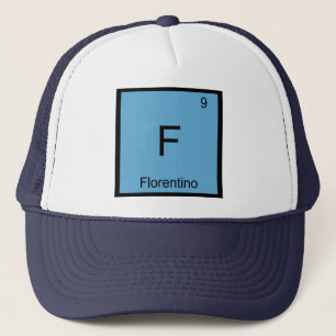 Gorra De Camionero Nombre Florentino Elemento Químico Tabla Periódica