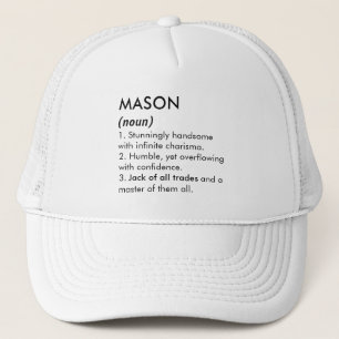 Gorra De Camionero Nombre Mason, nombre editable, nombre personalizad