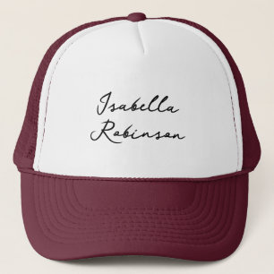 Gorra De Camionero Nombre moderno de empleado elegante manuscrito