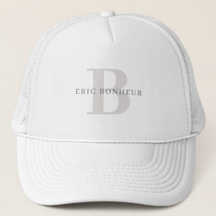 Gorra De Camionero Nombre moderno y monograma de estilo