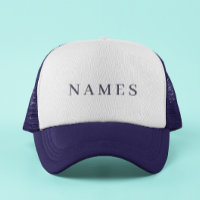 Nombre personalizado azul marino simple Camión ele