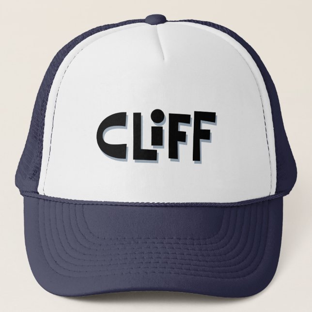 Gorra De Camionero Nombre personalizado "CLIFF" (Anverso)
