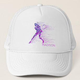 Gorra De Camionero Nombre personalizado de los píxeles rosados del te