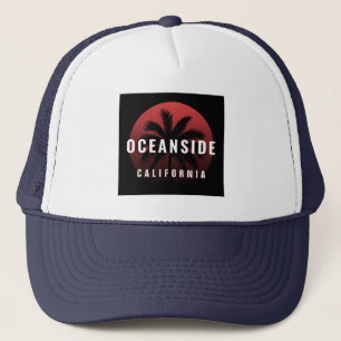 Gorra De Camionero Nombre personalizado de Oceanside California Beach