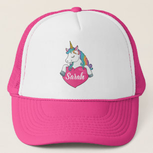 Gorra De Camionero Nombre personalizado de unicornio 