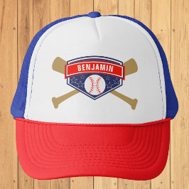 Gorra De Camionero Nombre Personalizado del Béisbol Infantil