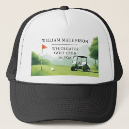 Gorra De Camionero Nombre Personalizado del Club de Golf Buggy