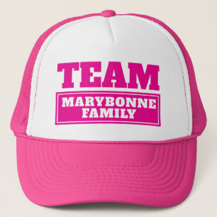 Gorra De Camionero Nombre personalizado del equipo rosa o nombre de f