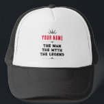 Gorra De Camionero Nombre Personalizado El Hombre El Mito El Regalo D<br><div class="desc">Nombre Personalizado El Hombre El Mito El Regalo De La Leyenda</div>