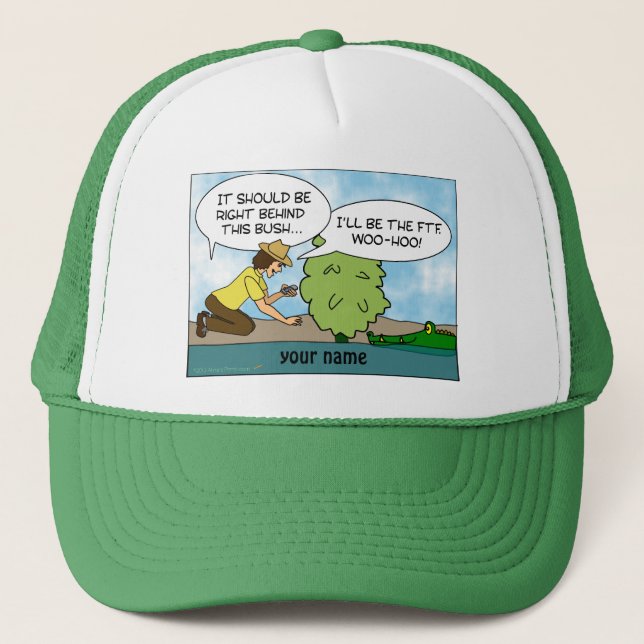 Gorra De Camionero Nombre personalizado Geocaching extremo divertido (Anverso)