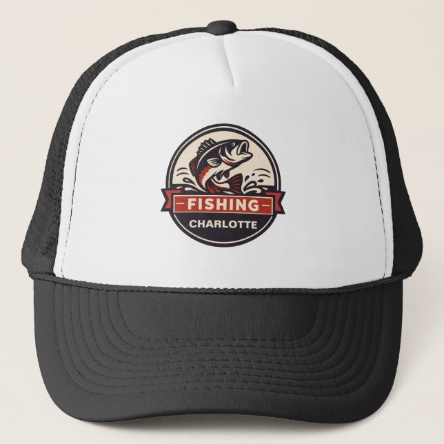 Gorra De Camionero Nombre Personalizado Pesca (Anverso)
