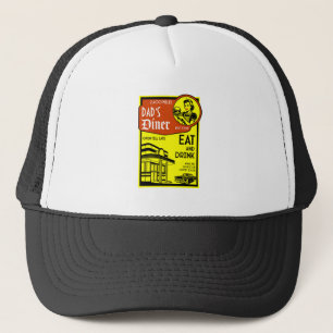 Gorra De Camionero Nombre personalizado Retro Diner Americano