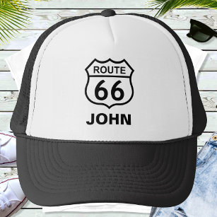 Gorra De Camionero Nombre personalizado Ruta 66 Rótulo Trucker Hat