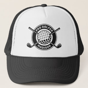 Gorra De Camionero Nombre personalizado y golf de texto