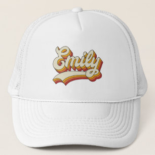 Gorra De Camionero Nombre Retro Emily Diseño Vintage Años 70