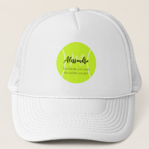 Gorra De Camionero Nombre y texto personalizados de la bola de tenis