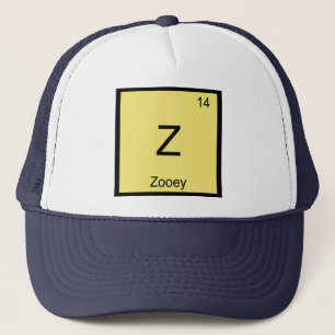 Gorra De Camionero Nombre Zooey Química Elemento Tabla Periódica